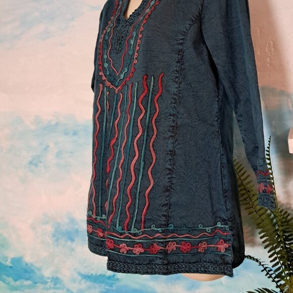 Parsley & Sage size S boho embroidered blouse, NEW WITH TAGS - Picture 2 of 7